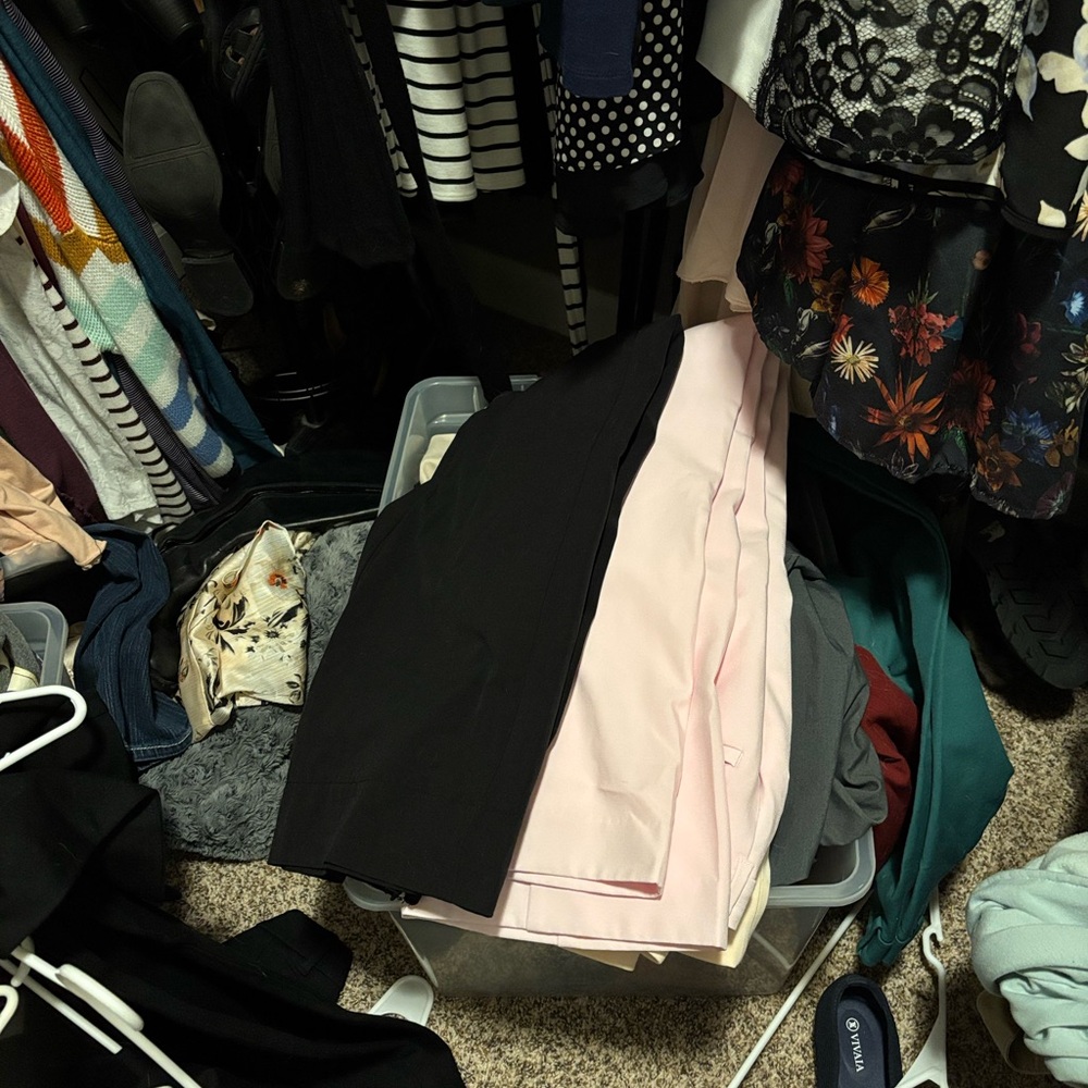 White House Black Market- Several bins dress bootcut and ankle slacks.